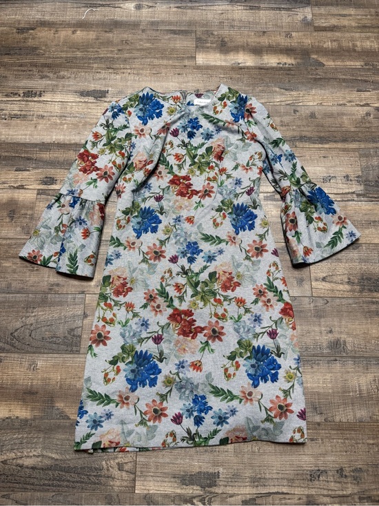 Calvin Klein Dresses & Skirts - Calvin Klein Floral Bell-Sleeve Dress Midi Crewneck Women's Size 4